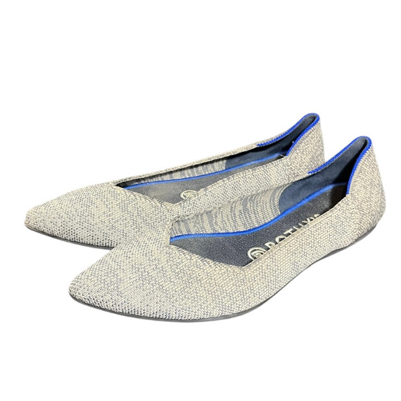 Rothy's The Point Heather Gray Taupe Retired‎ Women’s Size 8 Flat Shoes - Picture 1 of 9